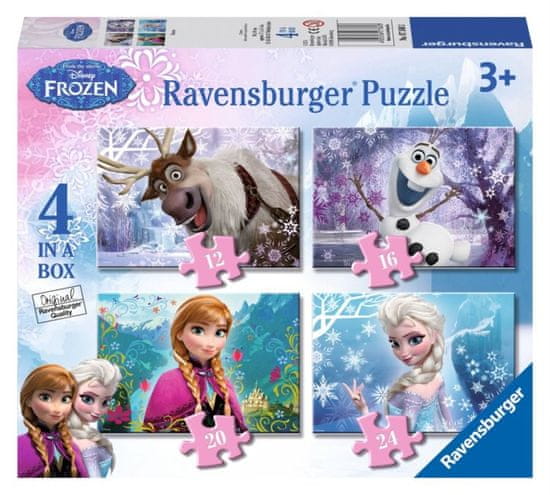 Ravensburger Puzzle Ledeno kraljestvo 4 v 1 (12,16,20,24 kosov)
