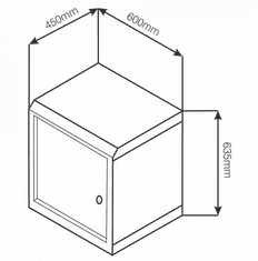 Toten 12U 600x450 ZIDNI KABINET GREY