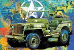 EuroGraphics Sestavljanka v pločevinasti škatli Vojaški džip 550 kosov