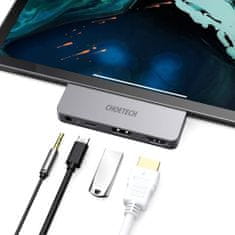 Choetech HUB adapter za Apple iPad Pro USB-C 60W PD, črna