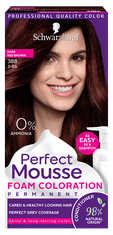 Schwarzkopf Perfect Mousse barva za lase, 388 temno rdeče rjava