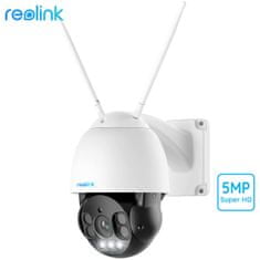 Reolink RLC-523WA kamera, Wi-Fi, PTZ, 5MP, Super HD, nočno snemanje, vrtljiva, bela