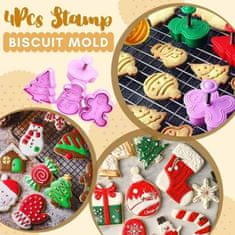Netscroll Unikatni modelčki za pripravo najboljših piškotov, HolidayBiscuits