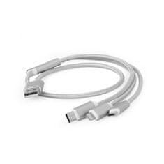 CABLEXPERT Kabel USB combo 3-v-1 srebrn