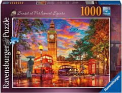 Ravensburger Puzzle Sončni zahod na Parlamentarnem trgu v Londonu 1000 kosov