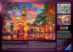 Ravensburger Puzzle Sončni zahod na Parlamentarnem trgu v Londonu 1000 kosov