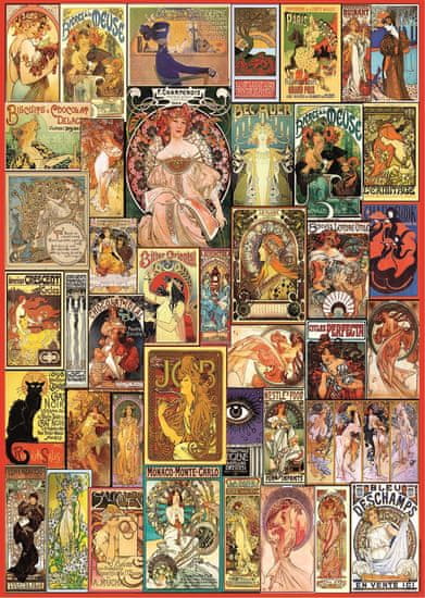 Educa Puzzle kolaž art nouveau plakatov 1000 kosov