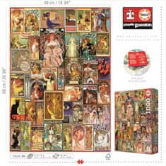 Educa Puzzle kolaž art nouveau plakatov 1000 kosov