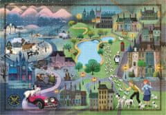 Clementoni Puzzle Story Maps: 101 dalmatinec 1000 kosov