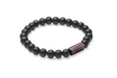 BeWooden Zapestnica s perlami Nox Wenge Bracelet L = 18-19 cm