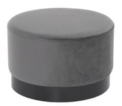 Miloo Home Pouffe Nuevo Nero 55X35Cm Velvet Lt Siva