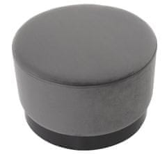 Miloo Home Pouffe Nuevo Nero 55X35Cm Velvet Lt Siva