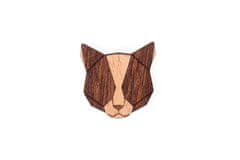 BeWooden lesena broška Red Cat Brooch univerzalna