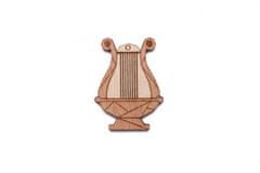 BeWooden lesena broška Lyre Brooch univerzalna