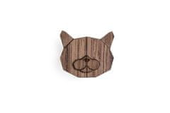 BeWooden lesena broška British Cat Brooch univerzalna