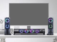 Blow MS-28 računalniški zvočniki soundbar, 2v1, 2.0 Stereo, USB, Bluetooth, RGB LED osvetlitev, črni (ZV-BL-PC-MS28-66379)