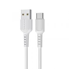 Borofone BX16 podatkovni kabel, USB Type C, 1m, 3A, bel