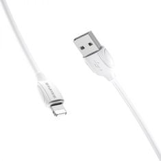 Borofone X19 podatkovni kabel Lightning-USB, 1 m, 2.4 A, bel