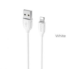 Borofone X19 podatkovni kabel Lightning-USB, 1 m, 2.4 A, bel