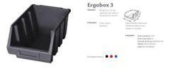 Patrol Ergobox 3 rdeča, 170 X 240 X 126 mm