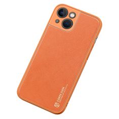 slomart dux ducis yolo eleganten etui iz mehkega tpu in pu usnja za iphone 13 mini oranžen