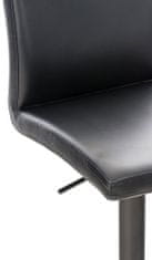 BHM Germany Barski stol Cadiz, umetno usnje, črna / črna