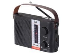 Trevi RA 7F25 prenosni radio, FM/AW/SW, Bluetooth, MP3, USB, MicroSD, Solarno polnjenje, polnilna baterija, črn (TRE-AVD-RA7F25-B)