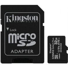 Kingston MicroSD spominska kartica 32 GB Canvas Select Plus + adapter SD