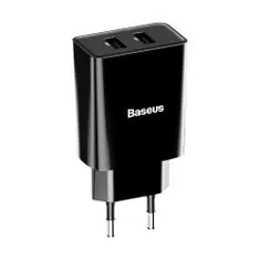 BASEUS Speed Mini polnilnik 2x USB 2.1A 10.5W, črna