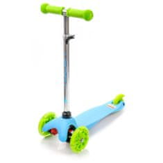 MTR MINI SCOOTER trikolesni skiro s svetlečimi kolesi, MODRA/ZELENA H-059-BG