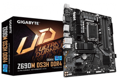 Gigabyte Z690M DS3H DDR4 osnovna plošča, 2,5GbE, LGA1700, Micro ATX