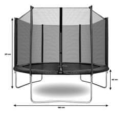 aGa SPORT TOP Trampolin 180 cm Temno Zelena + zaščitna mreža