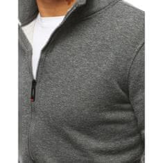 Dstreet Moška majica s kapuco ORIGINAL z zadrgo brez kapuce antracitna bx4111 L