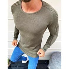 Dstreet Moški pulover polne dolžine v barvi kaki wx1606 XL