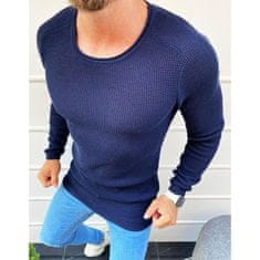Dstreet Moški pulover z jopico mornarsko modre barve wx1616 L