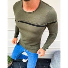 Dstreet Moški pulover v barvi kakija wx1627 M