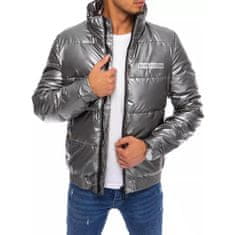 Dstreet Moška elegantna zimska jakna brez kapuce COTTON siva tx3860 XXL