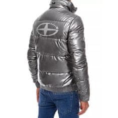 Dstreet Moška elegantna zimska jakna brez kapuce COTTON siva tx3860 XXL