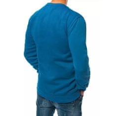 Dstreet Moška udobna zimska majica BASE temno modra bx5058 XL