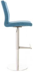 BHM Germany Barski stol Cadiz, tekstil, jeklo / modra