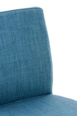 BHM Germany Barski stol Cadiz, tekstil, črna / modra