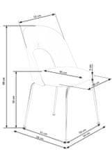 Halmar Jedilni stol K385 - črn/zlat