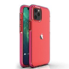 slomart spring case prozoren tpu gel zaščitni ovitek s pisanim okvirjem za iphone 13 mini svetlo roza