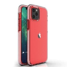 slomart spring case prozoren tpu gel zaščitni ovitek s pisanim okvirjem za iphone 13 mini svetlo roza