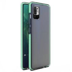 slomart spring case prozoren tpu gel zaščitni ovitek s pisanim okvirjem za xiaomi redmi note 10 5g / poco m3 pro mint