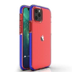 slomart spring case prozoren tpu gel zaščitni ovitek s pisanim okvirjem za iphone 13 pro max temno moder