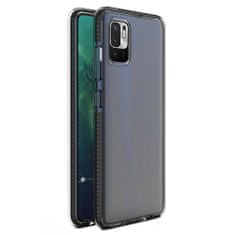 slomart spring case prozoren tpu gel zaščitni ovitek s pisanim okvirjem za xiaomi redmi note 10 5g / poco m3 pro črn