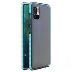 slomart spring case prozoren tpu gel zaščitni ovitek s pisanim okvirjem za xiaomi redmi note 10 5g / poco m3 pro svetlo moder