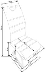 Halmar Jedilni stol K371 - siv / krom