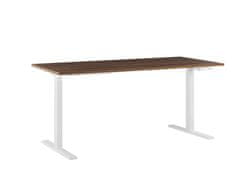 Beliani Ročno nastavljiva pisalna miza 160x72 cm rjavo-bela DESTIN II